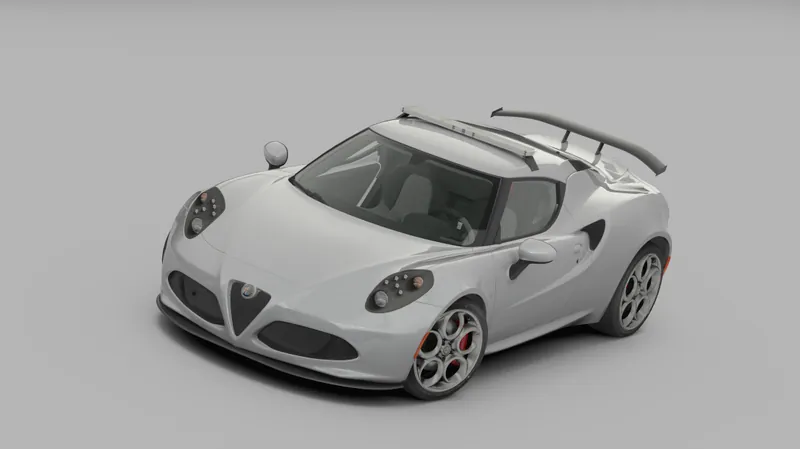 Alfa Romeo 4C safety car, three-quarter view