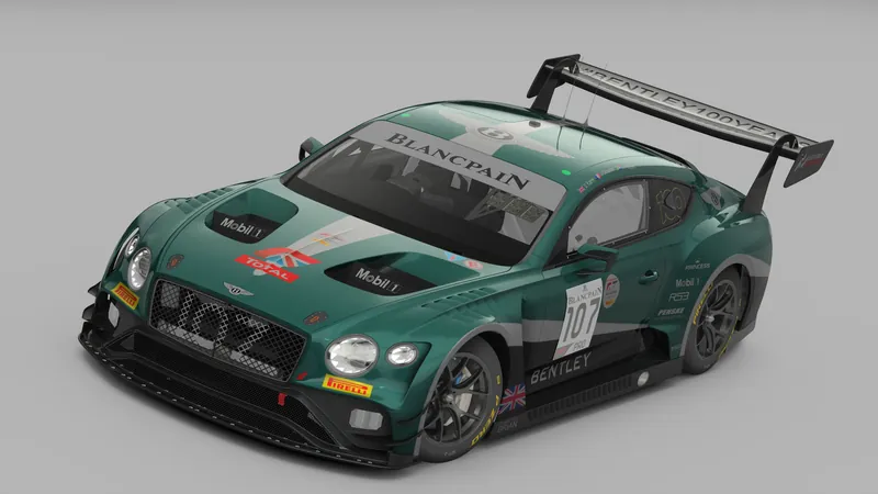 Bentley Continental GT3, three-quarter view