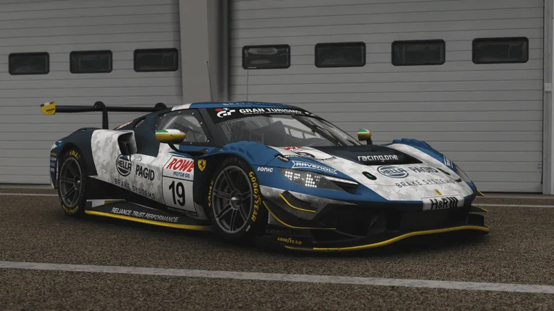 Ferrari 296 GT3 on track at the Sachsenring