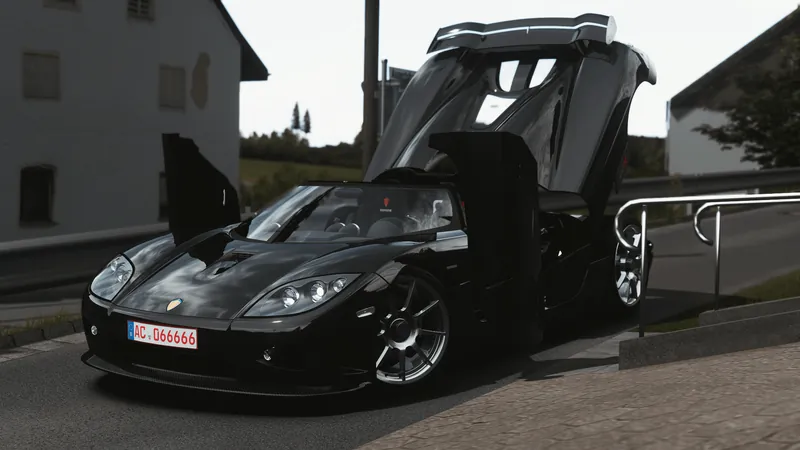 Silver Koenigsegg CCX on the road