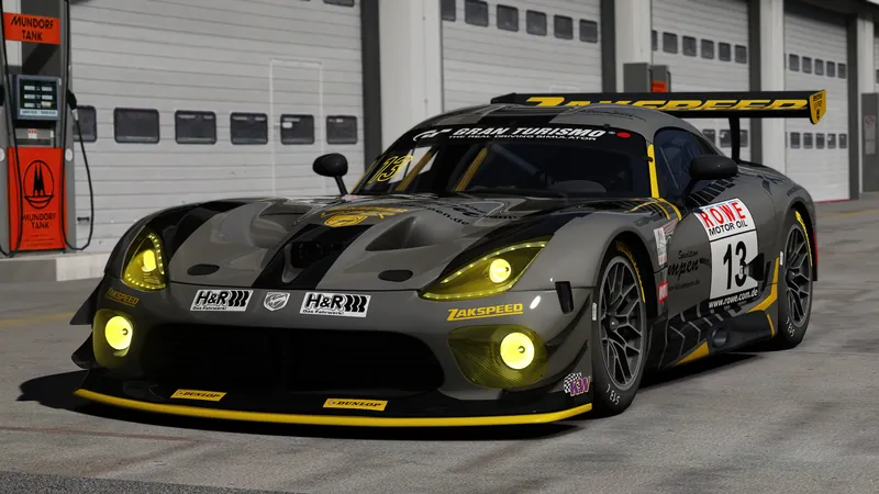 Dodge Viper GT3-R in the pit garage